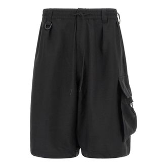 Yohji Yamamoto Casual Shorts, male, Black, XL, Sport Uniform Cargo Shorts