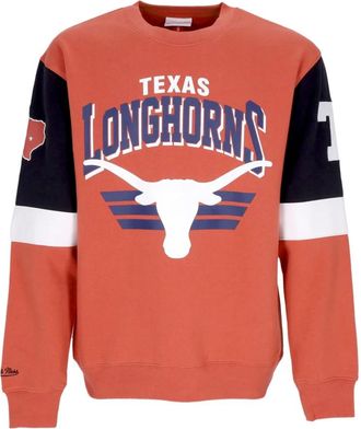 Mitchell & Ness Texas Longhorns Basketbalteam Crewneck Sweatshirt - Heren - Sweatshirts - Bruin - S - Katoen - Hoodies & sweatvesten