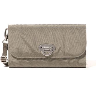 Baggallini Coastal Flip Lock RFID Phone Wallet Crossbody Bag in Sterling Shimmer at Nordstrom