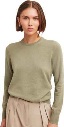 Naadam Womens The Original Cashmere Crewneck Sweater, Sage, M