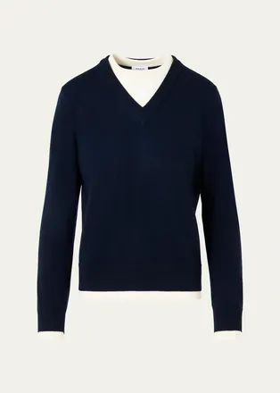 Akris Layered Wool-Cashmere Sweater