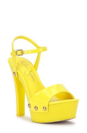 Jessica Simpson Calenta Ankle Strap Platform Sandal in Bryellow04 at Nordstrom, Size 6.5