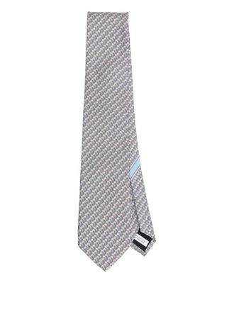 Ferragamo Aris Elephant-Print Silk Tie Accessories