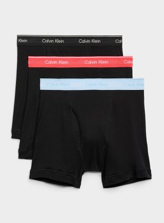 Calvin Klein Mens 4 ultra-comfortable stretch boxer briefs Cotton 3-pack