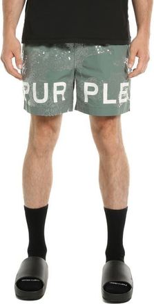 Purple All Around Water Repellent Performance Shorts in Green at Nordstrom, Size Xx-Large