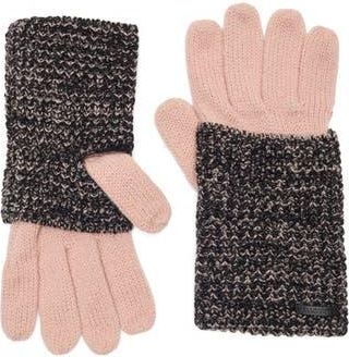 AllSaints Angled Stitch Marled Gloves in Black/Blush at Nordstrom Rack