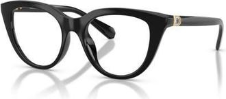 Swarovski 51mm Cat Eye optical glasses in Black at Nordstrom