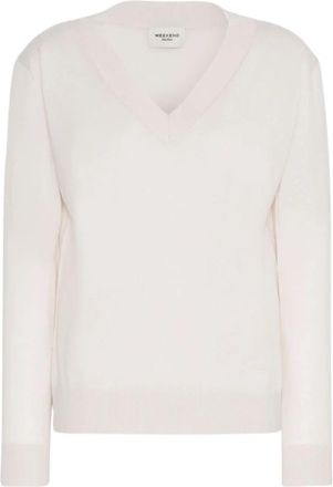 Max Mara V-hals trui van wol- zijde & kasjmier - Dames - V-hals truien - Beige - S - Wol - Truien & Vesten