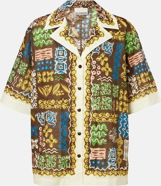 Alemais Minnie printed cotton bowling shirt