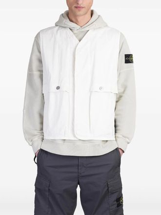 Stone Island Compass-badge hooded jacket - White