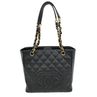 Chanel Black Grained Calfskin Tote Bag (Pre-Owned)