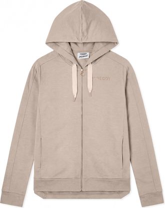 Freddy Felpa Regular Donna con Cappuccio e Zip, Fondo Asimmetrico