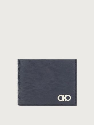 Ferragamo Men Gancini wallet with ID window Blue