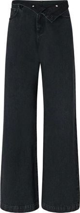 Pinko Wanda Waist Down Wide Leg - Jeans - Mujer - Negro - W30