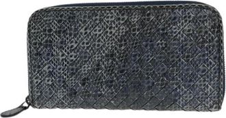 Bottega Veneta Pre-owned Wallets, female, Blue, Size: ONE SIZE Pre-owned Leather Wallet