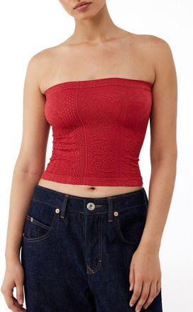 BDG Tapestry Crop Tube Top in Red at Nordstrom, Size X-Large