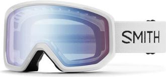 Smith Transfer Snow Goggles in White /Blue Sensor Mirror at Nordstrom