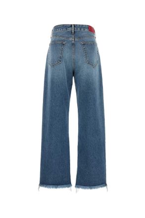 Alessandra Rich Womens Denim Jeans Blue Exterior: Cotton