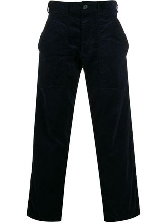 Comme Des Garçons corduroy straight-leg trousers - Blue