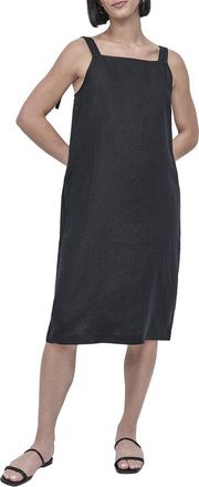 DKNY Dkny Tie Strap Linen Dress