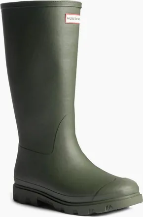 Hunter Womens Downpour Tall Insulated Womens Wellingtons - Green - Size: 4