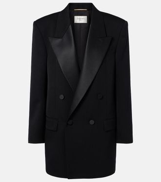 Saint Laurent Double-breasted oversized wool blazer