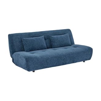 Sweeek Sof&aacute; cama de tela chenilla, 3 plazas, azul