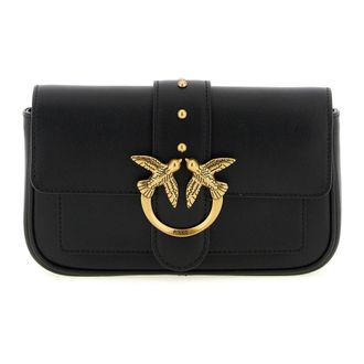 Pinko Pinko, Dames, Tassen, Zwart, Maat: ONE Size Zijde