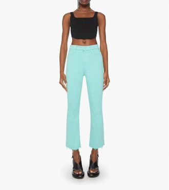 Mother Hustler Ankle Fray Jeans In Cascade