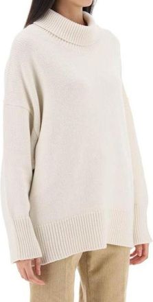 Chlo&eacute; Womens White Cashmere Turtleneck Clothing