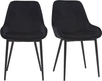 Miliboo Sillas En Tejido Negro (lote De 2) Holo