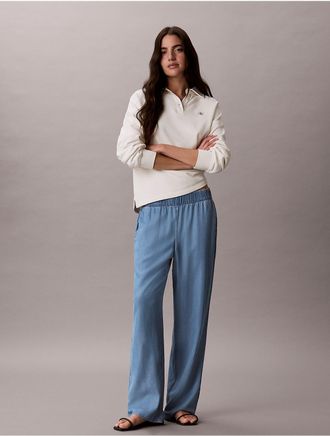 Calvin Klein Jeans Calvin Klein Womens Relaxed Denim Pull-On Jeans - Light/Pastel Blue - S