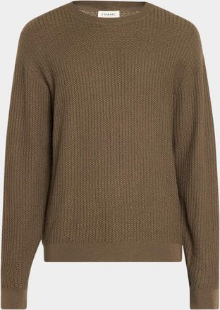 Frame Denim Textured Wool Crewneck Sweater