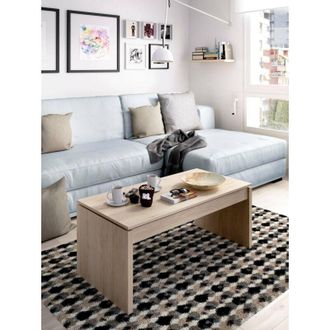 Dmora Mesita Dburgi, Revistero De Sal&oacute;n Con Compartimento, Mesita Baja, 102x50h43 Cm, Roble - Dmora