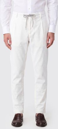 Eleventy Pantaloni slim fit in velluto a coste con coulisse in vita e pinces