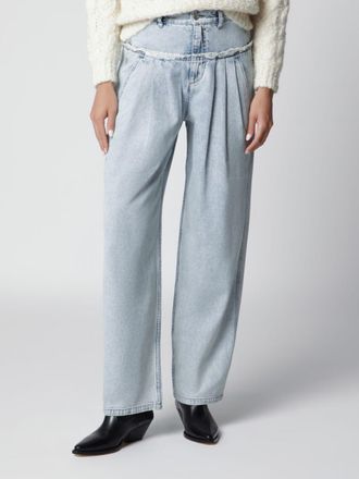 Isabel Marant Jeans Iniza a vita alta in denim con gamba larga