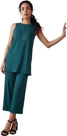 Jessica London Stretch Knit Tunic Tank in Mystic Pine at Nordstrom, Size 20