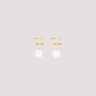 Valentino Garavani V Logo Signature Pearl Earrings