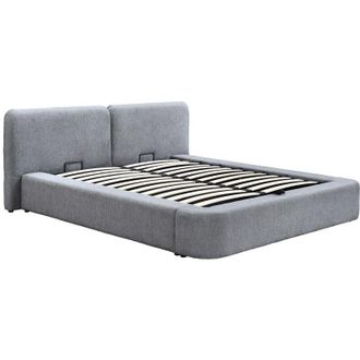 Vente-Unique Letto contenitore 140 x 190 cm Tessuto Grigio - JUDALO di Maison C&eacute;phy