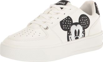 Desigual Fancy Mickey Mouse Studs Low Top Platform Sneakers 23SSKP04 1003 White