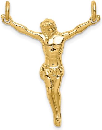 Diamond2Deal 14k Yellow Gold Polished Corpus Pendant