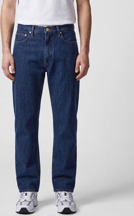 Jil Sander Jeans straight a vita media in denim di cotone stretch