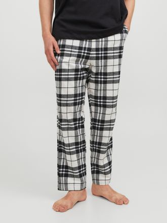 Jack & Jones Schlafhose JACK & JONES JACRIMON PANTS, Herren, Gr. XL, N-Gr, gelb (moonbeam), Web, Obermaterial: 100% Baumwolle, kariert, relaxed fit kn&ouml;chellang, Ho