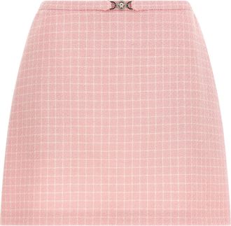 Versace Multicolor Virgin Wool Long Womens Skirt