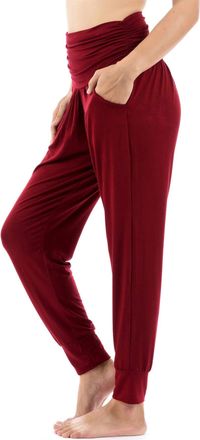 Lofbaz Yoga Pants for Women Workout Leggings Girls Teen Sweat Joggers Womens Clothes Sweatpants Clothing Harem Jogger Pajamas Burgundy 07 S