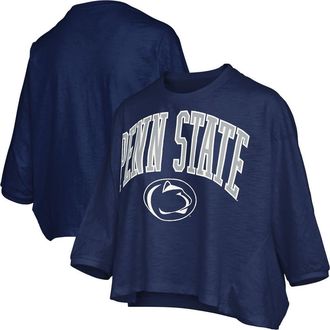 Pressbox Womens Pressbox Navy Penn State Nittany Lions Midi Arch Over Logo Oversized T-Shirt at Nordstrom, Size Small