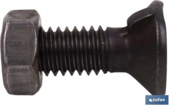 cofan Cofan - Din-604/934 C-6.8 3/4x60 Pulido Caja 25 Unid., Tornillo De Arado Din 604 De Cabeza Avellanada Y Cuello Cuadrado Especial Para El Montaje De Re