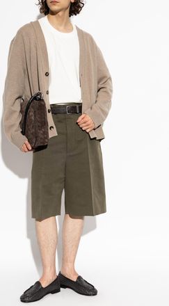 Bottega Veneta Creased Shorts, Mens, Green