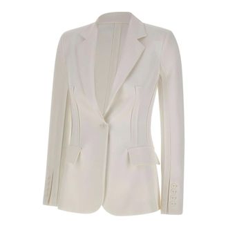 Elisabetta Franchi Blazers, female, White, Size: XL Elisabetta Franchi Jackets White