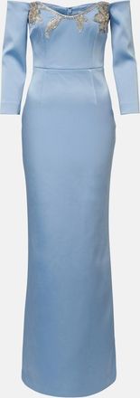 Rebecca Vallance Kai embellished satin bustier gown